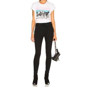 Mother High Waisted Lace Up Looker Ankle in Not Guilty (Black) Size 30 $218